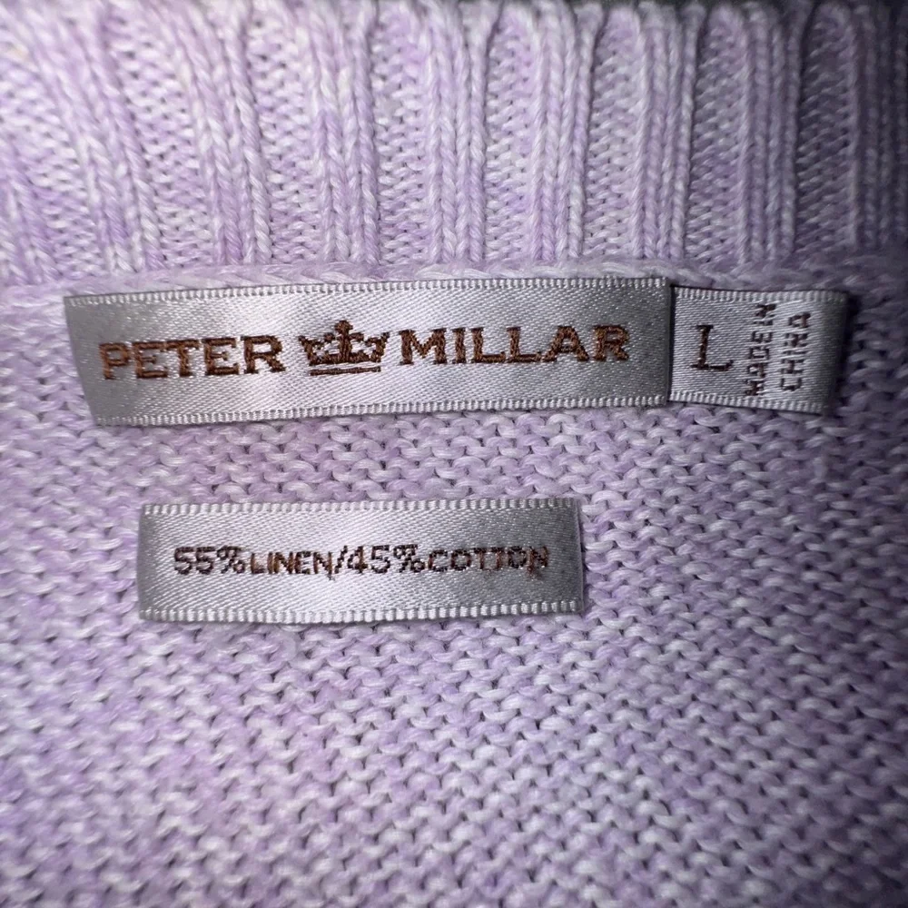 Peter Millar Men’s Linen Cotton Crewneck Sweater – Size Large – VGUC